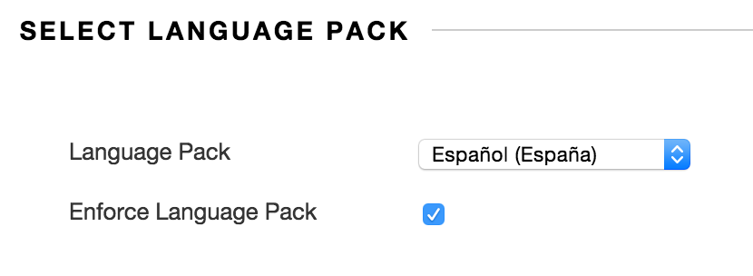 Select Language Pack
